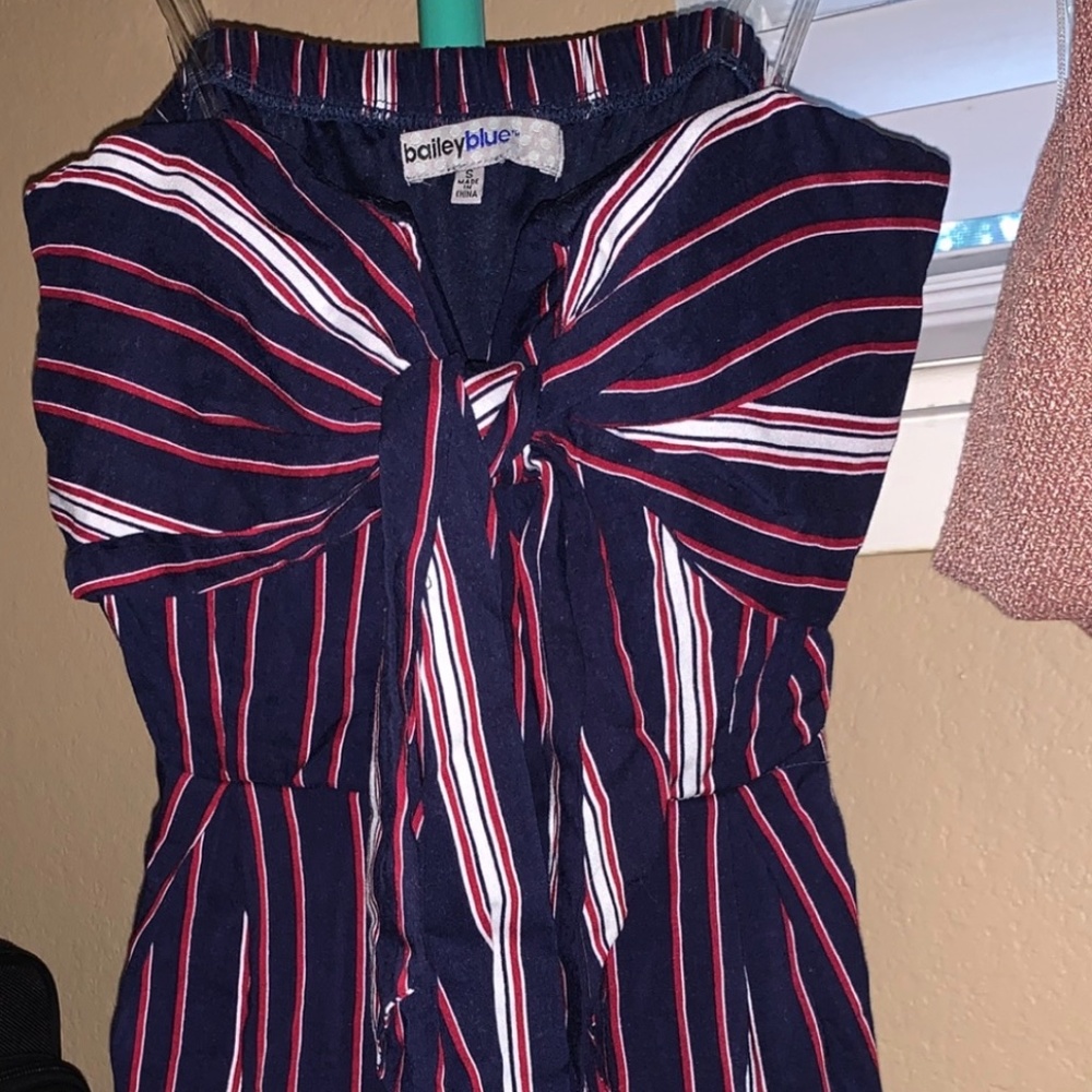 Bailey Blue V-Cut Romper